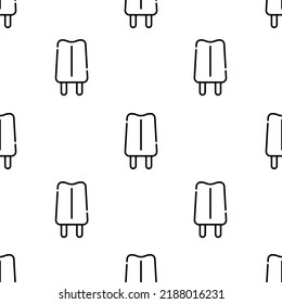 popsicle icon pattern. Seamless popsicle pattern on white background.