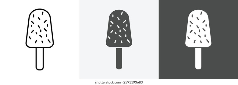 Popsicle icon set vector art