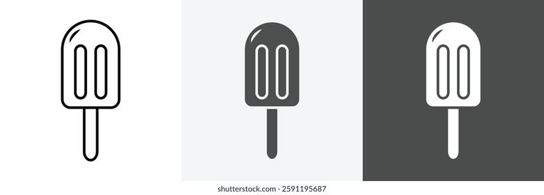 Popsicle icon set vector art