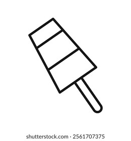 Popsicle icon Simple thin line flat symbol