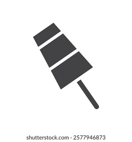 Popsicle icon Simple thin line flat symbol