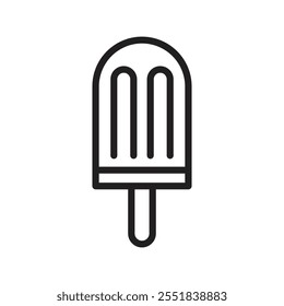 Popsicle icon Simple thin outline