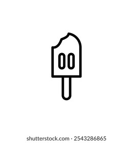 Popsicle icon symbol collection on white background.