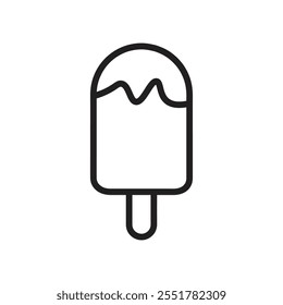 Popsicle icon Thin isolated logo