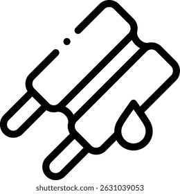 popsicle icon. Thin Linear Style Design Isolated On White Background
