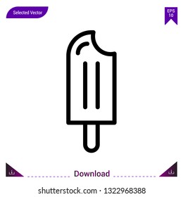 popsicle icon vector . Best modern, simple, isolated, application ,seasons icons, logo, flat icon for website design or mobile applications, UI / UX design vector format