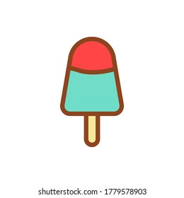 popsicle icon vector illustration filled outline style. summer icon set.