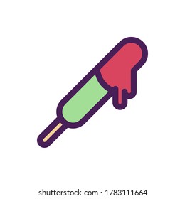 popsicle icon vector illustration filled outline style. food icon set.