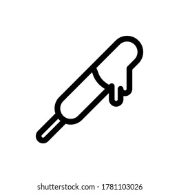 popsicle icon vector illustration outline style. food icon set.
