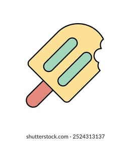 popsicle icon with white background vector stock illustration