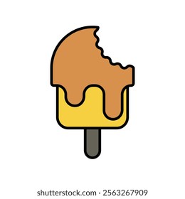 popsicle icon with white background vector stock illustration