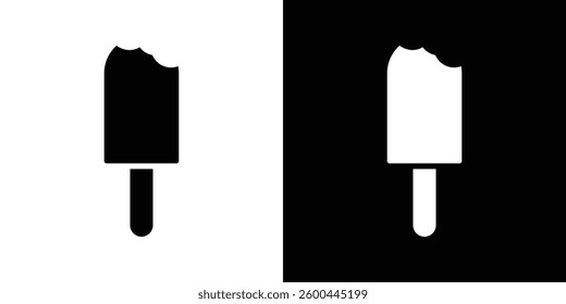 Popsicle icons vectors set in solid style.
