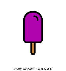 Popsicle icon,vector illustration. Flat design style. vector popsicle icon illustration isolated on White background, popsicle icon Eps10. popsicle icons graphic design vector symbols.