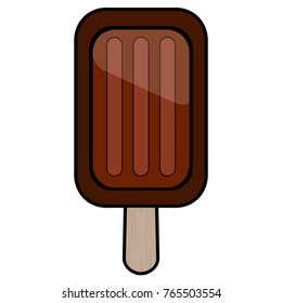 Popsicle isolated on a white background, Vector illustration