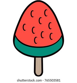 Popsicle isolated on a white background, Vector illustration