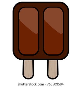 Popsicle isolated on a white background, Vector illustration