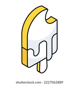Popsicle Isometric icon, editable vector