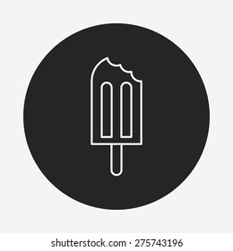 Popsicle line icon