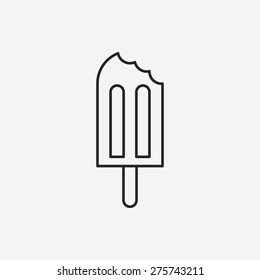 Popsicle line icon