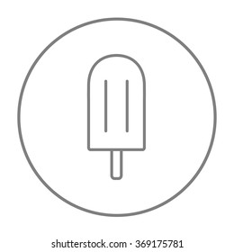 Popsicle line icon.