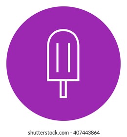 Popsicle line icon.