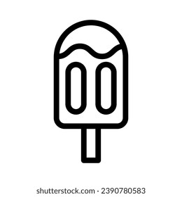 popsicle line icon illustration vector graphic. Simple element illustration vector graphic, suitable for app, websites, and presentations isolated on white background