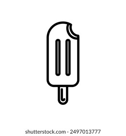 popsicle line icon, isolated background