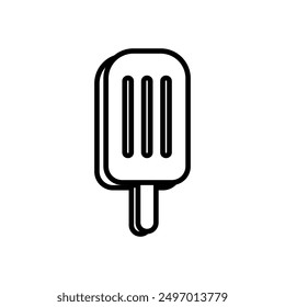 popsicle line icon, isolated background