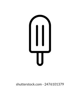 Popsicle line icon vector design template and illustration with editable stroke