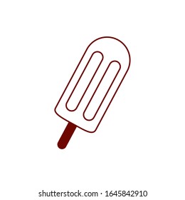 Popsicle line style icon design of ice lolly summer sweet dessert food flavor snack and frozen theme Isolated design Vector illustration