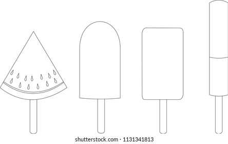 popsicle linear vector