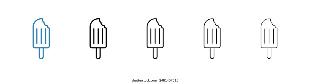 Popsicle liner icon vector set.