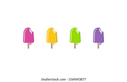 Popsicle logo design concept on white background