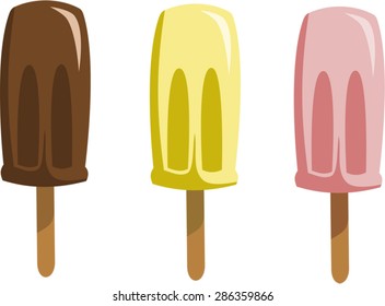 Popsicle, multiple flavors