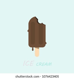 popsicle on stick, Ice cream vector in nice colors background. Vector illustration