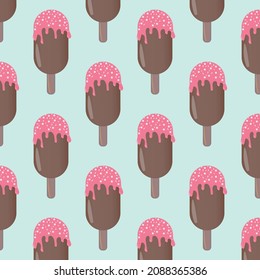 popsicle pattern on a blue background