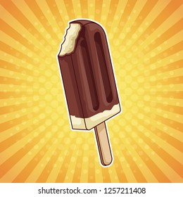 Popsicle pop art cartoon