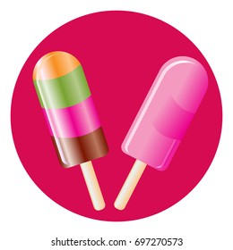 Popsicle red green yellow