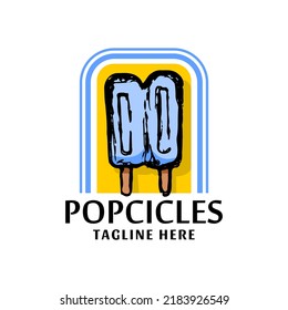 Popsicle with a retro style. for ice cream store or any business related to ice cream.
