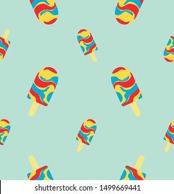 Popsicle seamless pattern. Perfect for fabric, scrapbooking, party invitations, home decor projects, cafe and restaurant