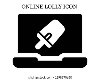 Popsicle search icon. Editable Popsicle search icon for web or mobile.