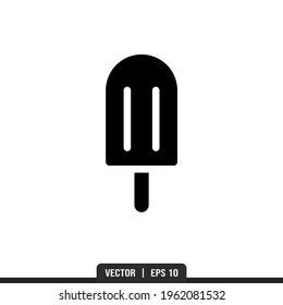 Popsicle Silhouette Symbol Vektorgrafik, Illustration Logo Vorlage im trendigen Stil. Geeignet für viele Zwecke.