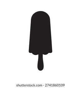 Popsicle silhouette on White Background 