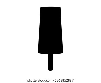 Popsicle silhouette vector art white background