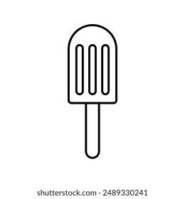 Popsicle simple solid icon. simple flat linear illustration on white background..eps