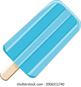Popsicle  (Soda flavor), Japanese summer traditional icon illustration [vector image]