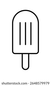 Popsicle with stick representing frozen sweet summer dessert cold refreshing snack treat food enjoyment