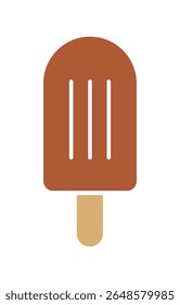 Popsicle with stick representing frozen sweet summer dessert cold refreshing snack treat food enjoyment