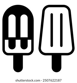 Popsicle Summer holiday icon illustration