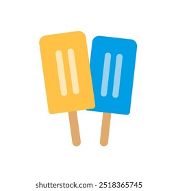 Paleta. Verano, dulce, congelado, conceptos de refresco. Ilustración aislada de diseño de Vector plano.